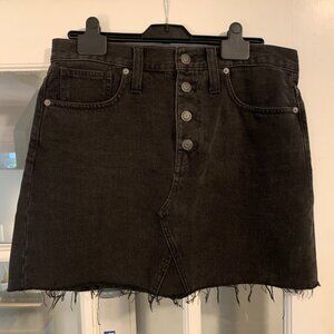 Madewell Mini Skirt - Worn Once - Black / Grey Denim - Size 28 (~ size US 6)
